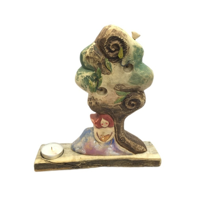 مجسمه و جاشمعی چوبی مدل درخت رهایی کوچک