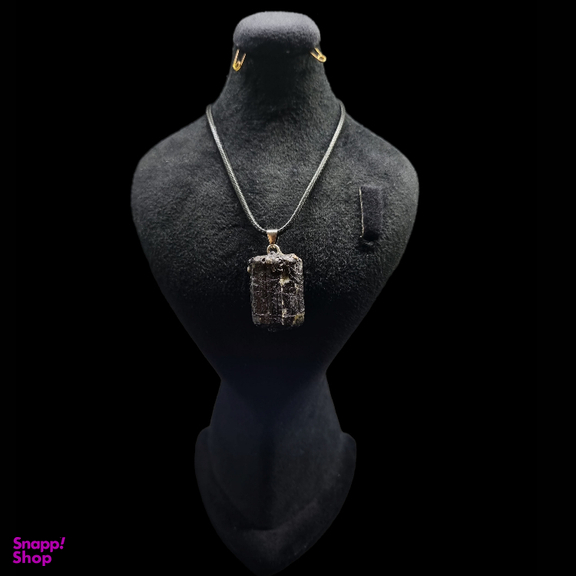 گردنبند سنگ تورمالین سیاه کد 78