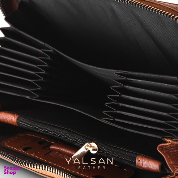 کیف پول زنانه چرم یلسان مدل غزال کد 051-MRV-asl