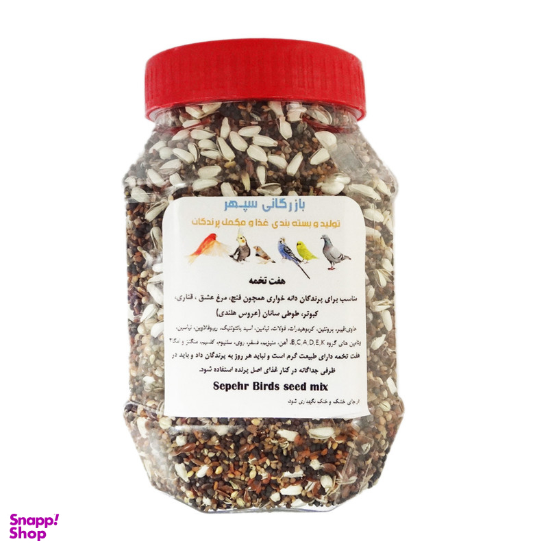 غذای پرندگان بازرگانی سپهر مدل هفت تخمه کد 102 وزن 500 گرم