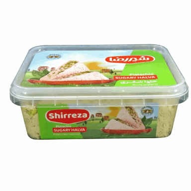 حلوا شکری با تزئین پسته شیررضا وزن 400 گرم
