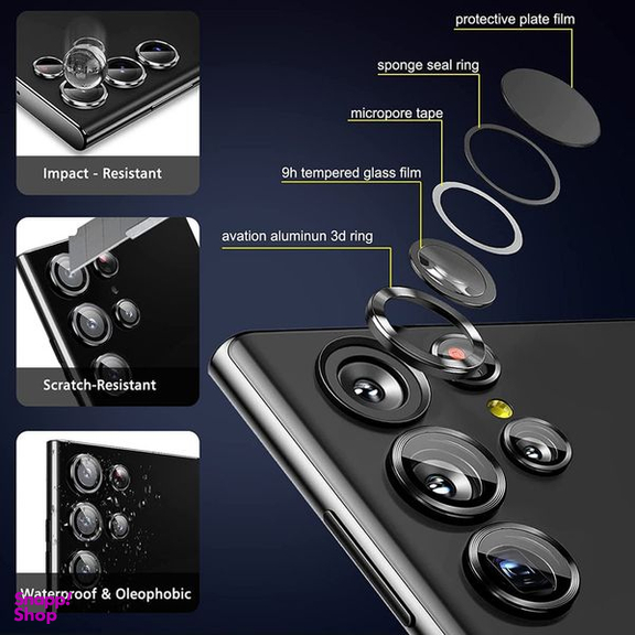 محافظ لنز دوربین بوف مدل HD-ColorLenz-G مناسب برای گوشی موبایل سامسونگ Galaxy S24 Ultra
