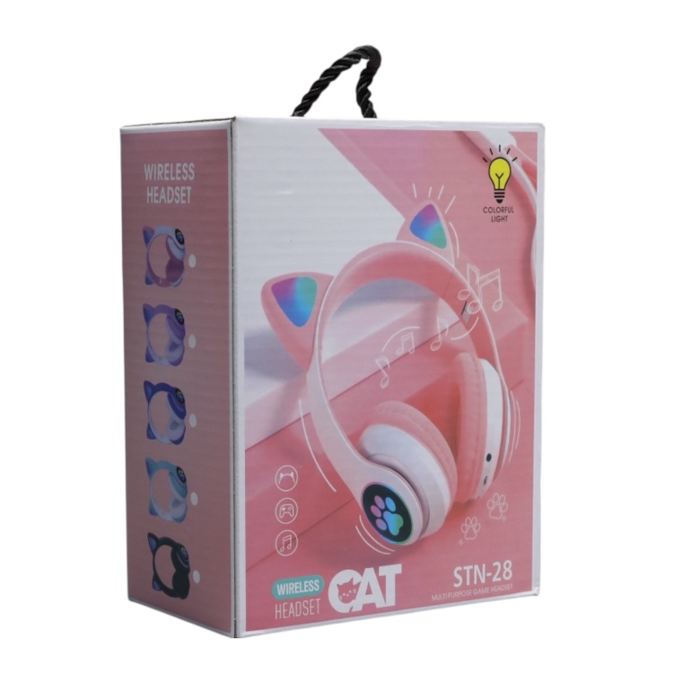هدفون بلوتوثی طرح گربه مدل STN-28