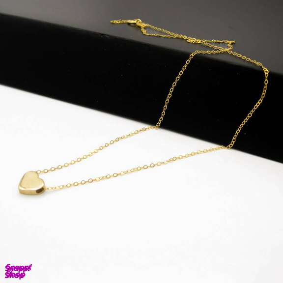 گردنبند طلا ۱۸ عیار زنانه دلوکس مدل قلب 3 بعدی کد D 13