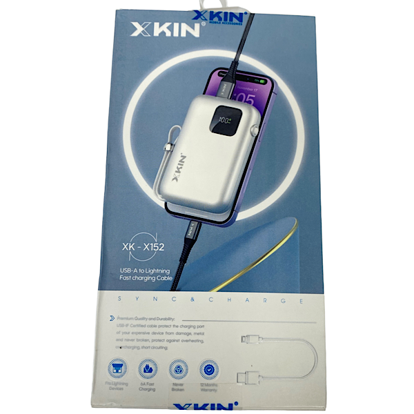 کابل USB به Lightning ایکس کین کد X152 طول 1.2 متر