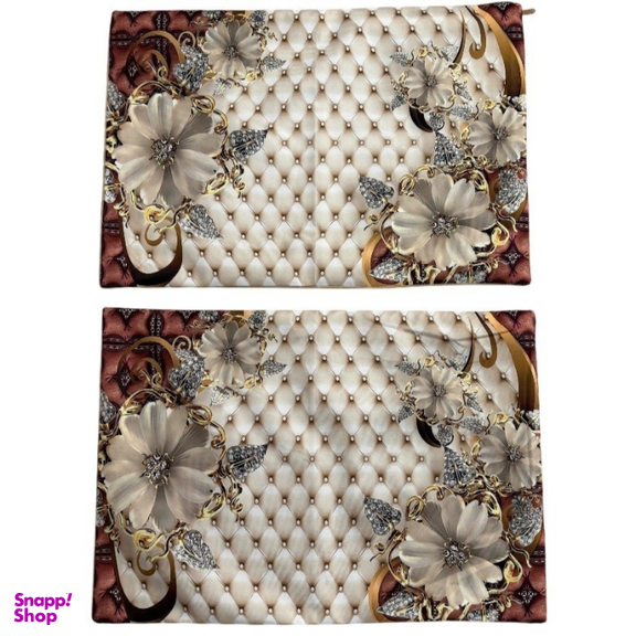 روبالشی مخمل سه بعدی طرح گل کد 325 مجموعه 2 عددی