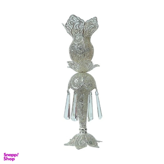 شمعدان ملیله کاری مدل لاله کد M-L02 مجموعه 2 عددی