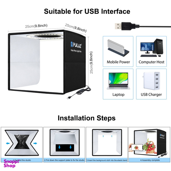 چادر عکاسی پلوز مدل PU5027B ابعاد 25×25 سانتی متر