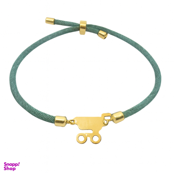 دستبند طلا 18 عیار زنانه طرح کالسکه کد 4196