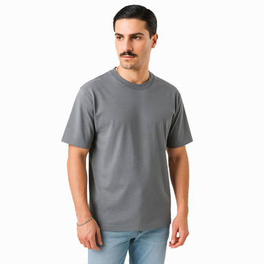 تیشرت زیگ مدل Basic رنگ طوسی فیلی