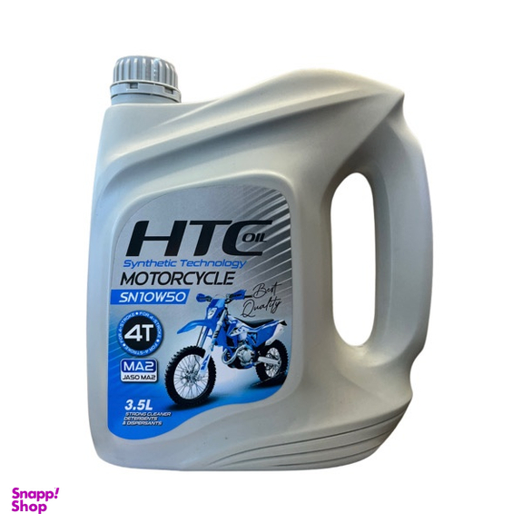 روغن موتور سیکلت اچ تی سی مدل 10W50 SN JASO MA2 4T حجم 3.5 لیتر
