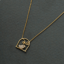 گردنبند طلا 18 عیار زنانه جواهری سون کد 2396