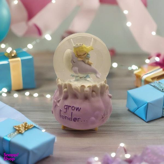 گوی موزیکال مدل چراغ دار طرح فرشته کوچولو و دریا