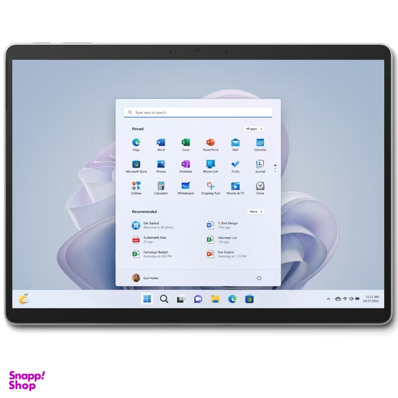 تبلت مایکروسافت مدل Surface Pro 9-i7 1255U ظرفیت 512 گیگابایت و رم 16 گیگابایت به همراه کیبورد Signature Black و قلم Slim Pen 2