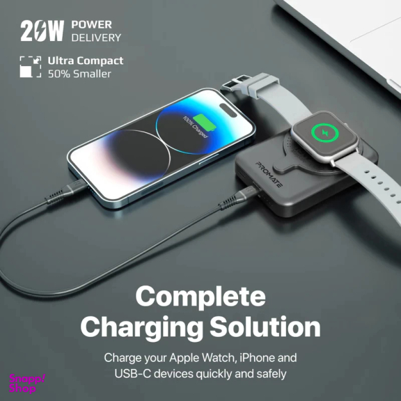 پاوربانک پرومیت مدل POWERMAG-DUO.Black ظرفیت 10000 میلی آمپر ساعت