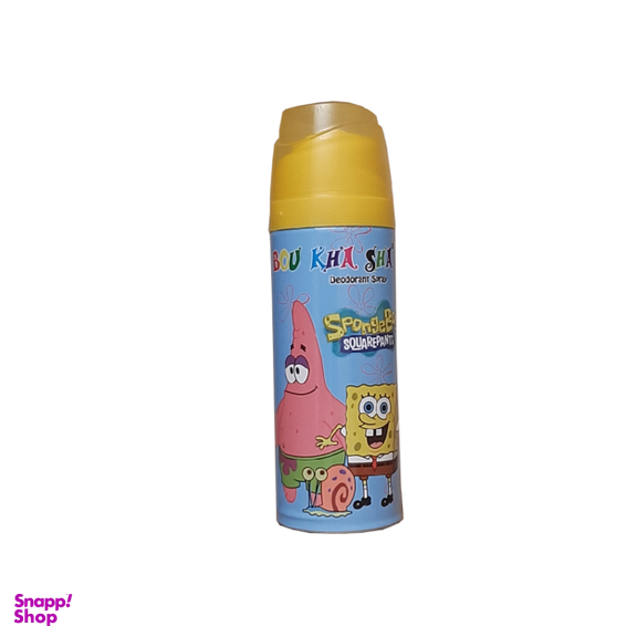 اسپری کودک بوخشا مدل باب اسفنجی حجم 200 میلی لیتر به همراه برس