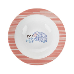 سرویس غذا خوری 5 پارچه کودک چینی زرین ایران مدل ایتالیا اف بیبی پپ درجه عالی