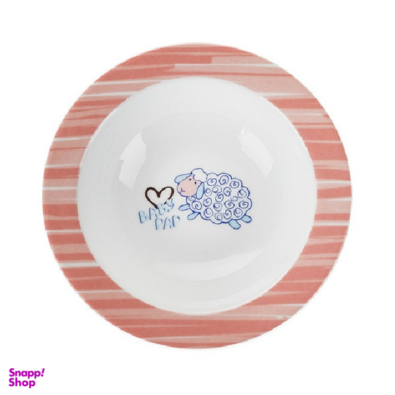 سرویس غذا خوری 5 پارچه کودک چینی زرین ایران مدل ایتالیا اف بیبی پپ درجه عالی