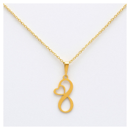 پلاک گردنبند طلا ۱۸ عیار زنانه حسام گالری مدل بی نهایت کد p9