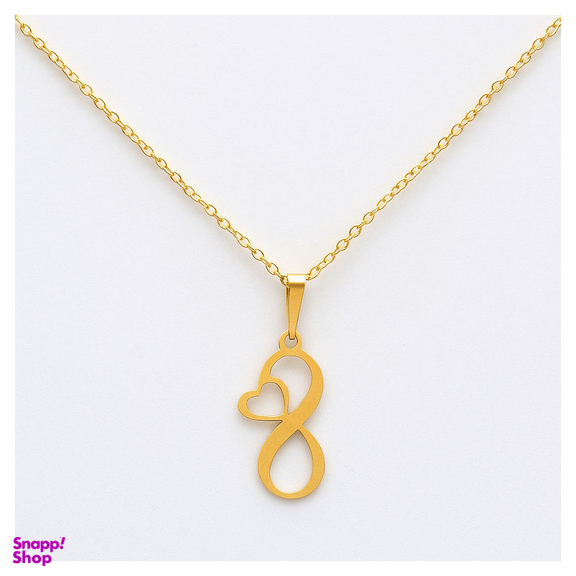 پلاک گردنبند طلا ۱۸ عیار زنانه حسام گالری مدل بی نهایت کد p9