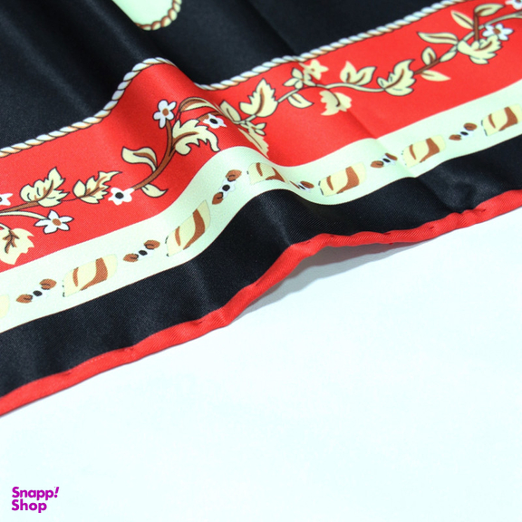 روسری زنانه آنالیا مدل ابریشم توییل دور دست دوز بهاری کد 9801