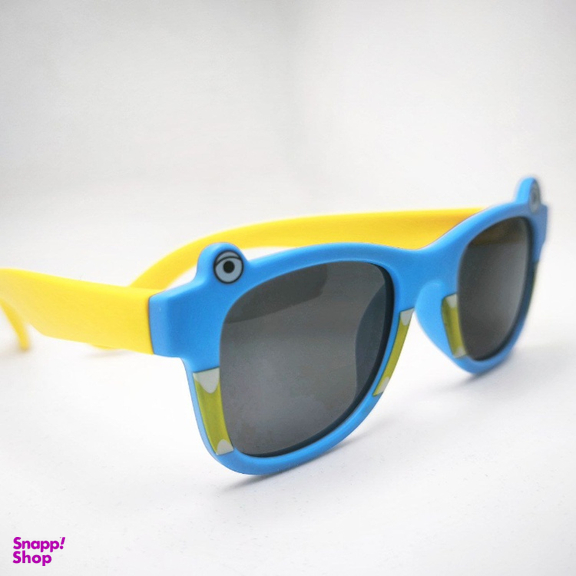 عینک آفتابی کارازا بچگانه مدل قورباغه پلاریزه کد S8132_C5 طرح شخصیت کارتونی رنگ آبی