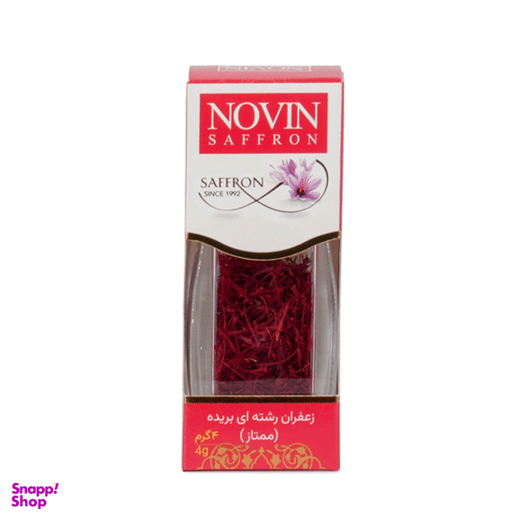 زعفران رشته ای بریده ممتاز آذین نوین زعفران وزن ۴ گرم