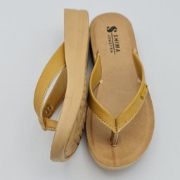 دمپایی زنانه شیما مدل جمیرا کد 073 رنگ خردلی