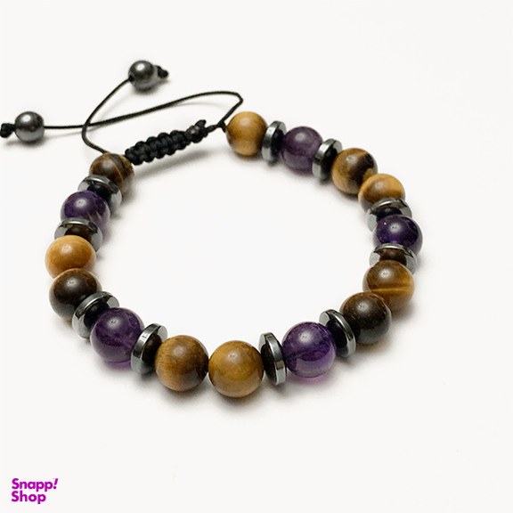 دستبند اسپرت مدل آمتیست و چشم ببر سورا کد B005