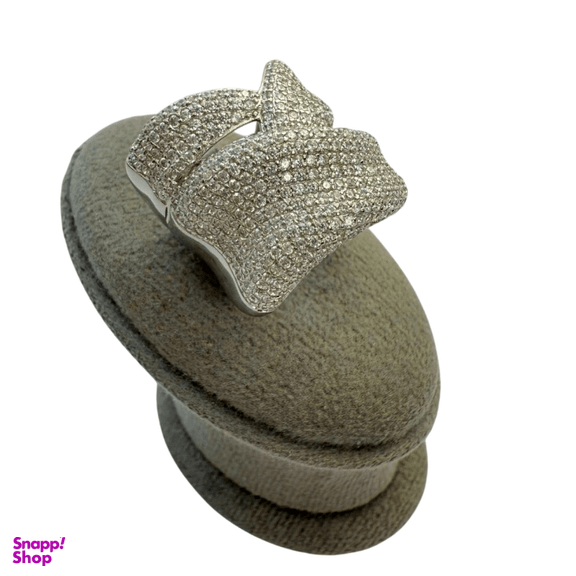 انگشتر نقره 925 عیار زنانه طرح نگین جواهر کد RNGF 1120