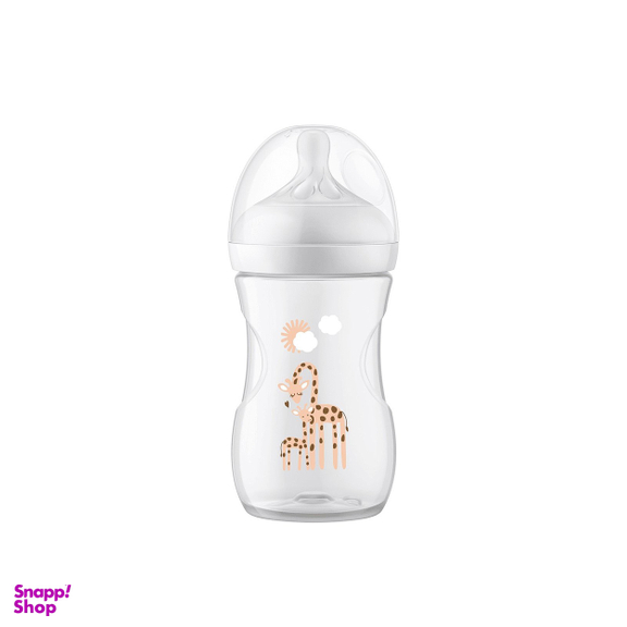 شیشه شیر طلقی اونت مدل A903/66 طرح زرافه ظرفیت 260 میلی لیتر