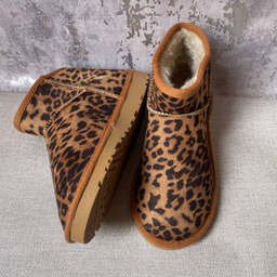 نیم بوت زنانه طرح آگ مدل پلنگی