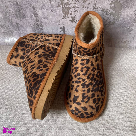 نیم بوت زنانه طرح آگ مدل پلنگی