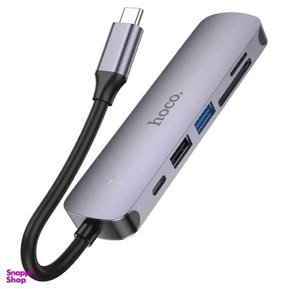 هاب USB هوکو مدل HB28 6IN1 به همراه کابل Type-C