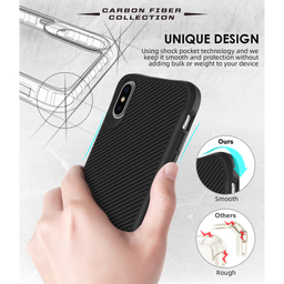 کاور گوشی موبایل سامورایی مدل Carbon Fiber مناسب iPhone X / iPhone Xs