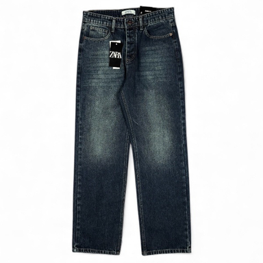 شلوار بگ مردانه طرح زارا کد 3630 رنگ آبی تیره