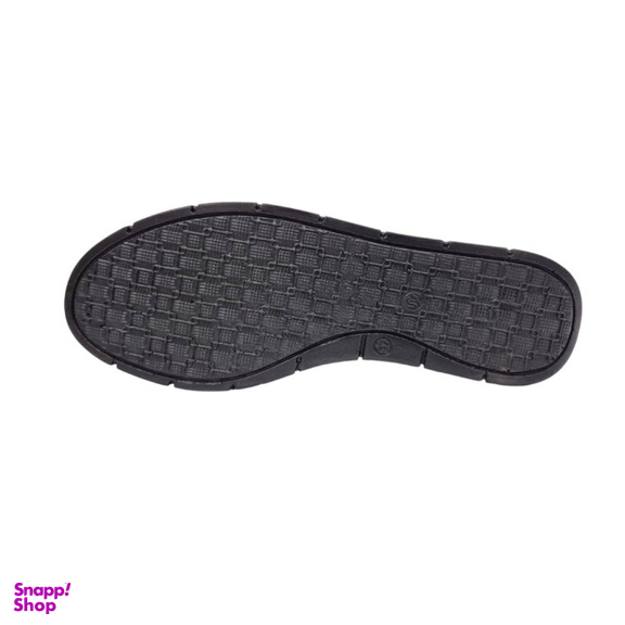 صندل طبی زنانه چرم ریباری مدل S33 رنگ مشکی