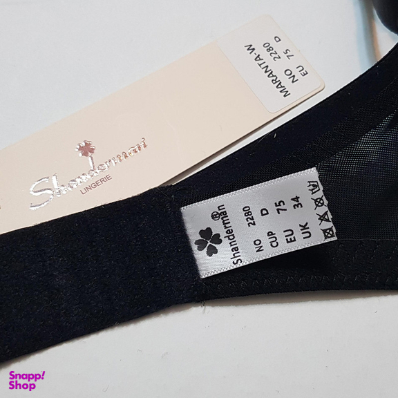 سوتین زنانه شاندرمن مدل فنردار مارانتا کد 5080-2280-04 رنگ مشکی