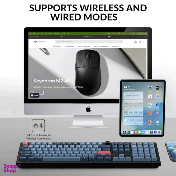 کیبورد بی سیم مخصوص بازی کیکرون مدل Keychron V6 Max RGB Brown Switch