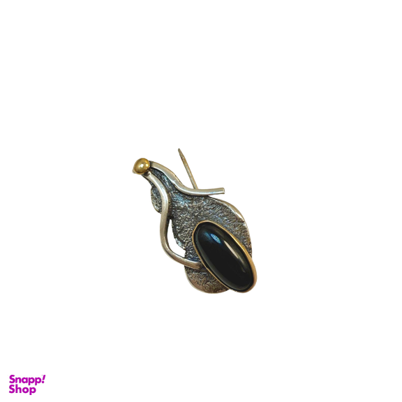 گل سینه نقره 925 عیار زنانه طرح بیضی کد 45011 GLSN