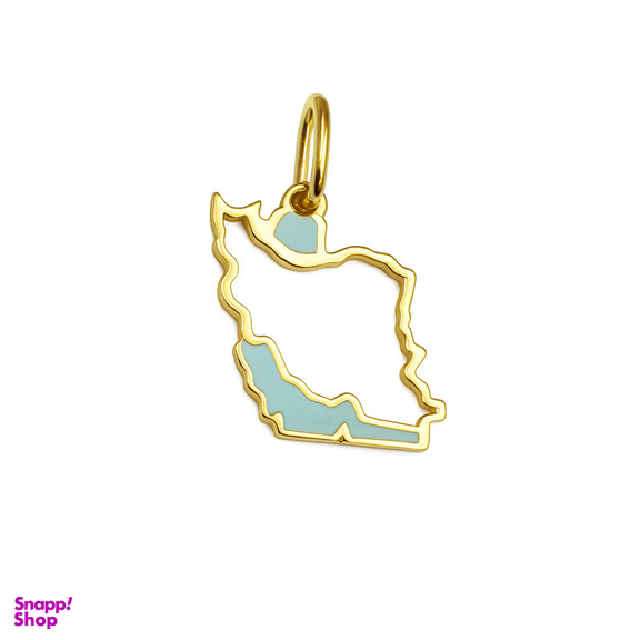 آویز گردنبند طلا 18 عیار زنانه زرلاین طرح ایران توخالی