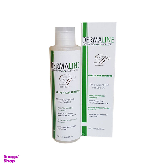 شامپو درمالاین مخصوص موهای چرب حجم 250 میلی لیتر