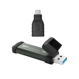 اس اس دی اکسترنال سیلیکون پاور مدل MS70 ظرفیت یک ترابایت به همراه تبدیل USB به Type-C