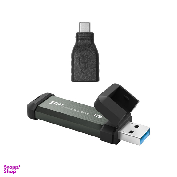 اس اس دی اکسترنال سیلیکون پاور مدل MS70 ظرفیت یک ترابایت به همراه تبدیل USB به Type-C