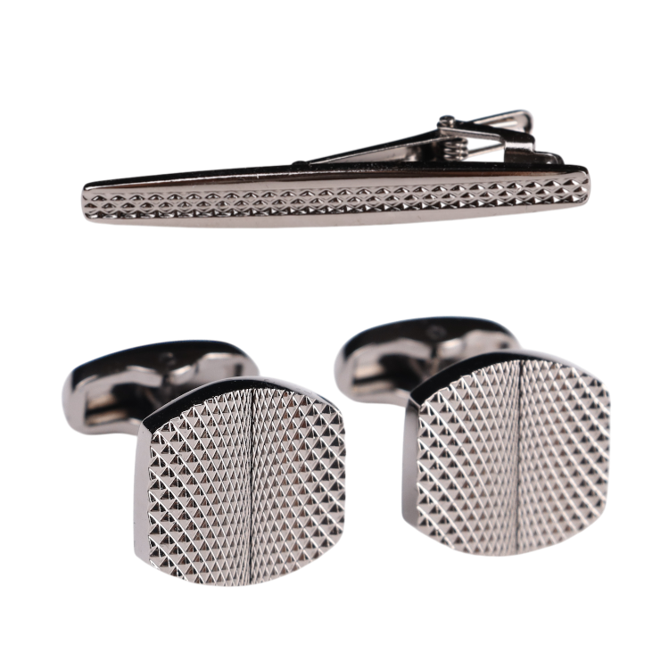 ست دکمه سردست و گیره کراوات مردانه نسن مدل ND9