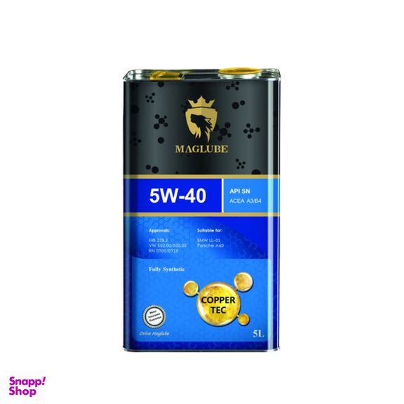 روغن موتور مگلوب مدل 5_40 Copper Tec 5 کد 20594 حجم 5 لیتر