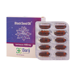 کپسول روغن سیاه دانه 1000 میلی گرم باریج اسانس بسته 30 عددی