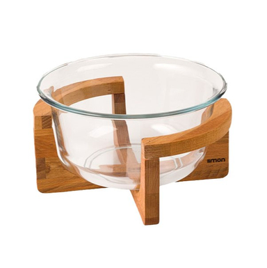 کاسه سرو لیمون با پایه نگهدارنده چوبی مدل 2 لیتر کد 225559