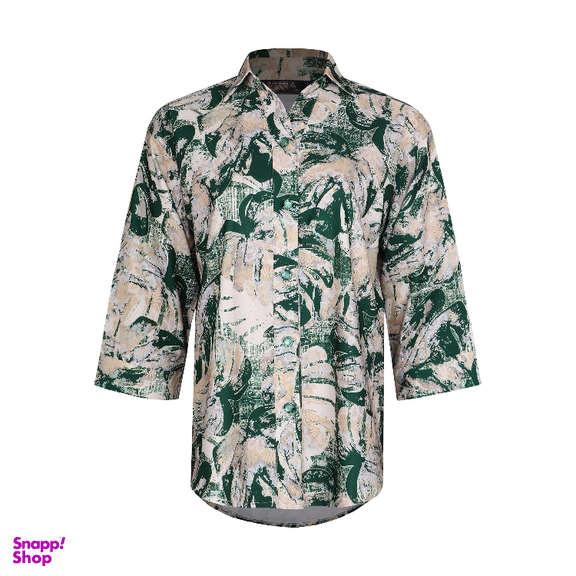 شومیز کرپ زنانه لوینت مدل ماتیسا کد 0130 رنگ سبز