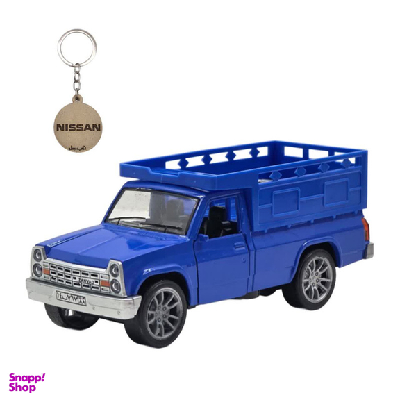 ماشین بازی ناب سل مدل نیسان دودزا فلزی چراغدار موزیکال NISSAN به همراه جاسوییچی